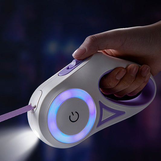 WoofyGlow™ Retractable Leash with Built-In Light